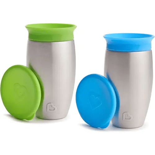 Munchkin Miracle Stainless Steel 360 Sippy Cup (Blue/Green)