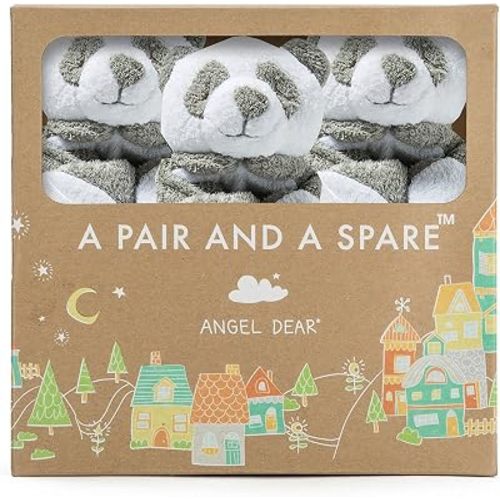 Angel Dear Three of a Kind Blankie, Panda , 13x13 Inch (Pack of 3)