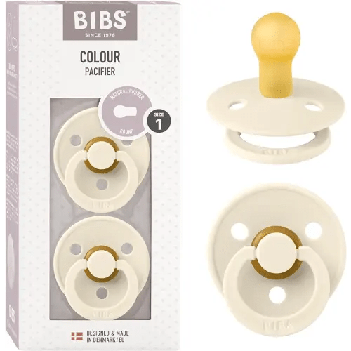 BIBS Pacifiers | Natural Rubber Baby Pacifier | Set of 2 BPA-Free Soothers | Made in Denmark | Ivory | Size 0-6 Months BIBS Pacifiers | Natural Rubber Baby Pacifier | Set of 2 BPA-Free Soothers | Made in Denmark | Sage | Size 18-36 Months
