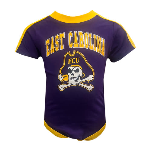 Purple and Gold Jolly Roger Onesie