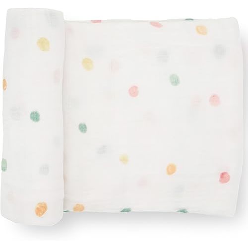 Little Unicorn Premium Cotton Swaddle Baby Blanket | Party Dots