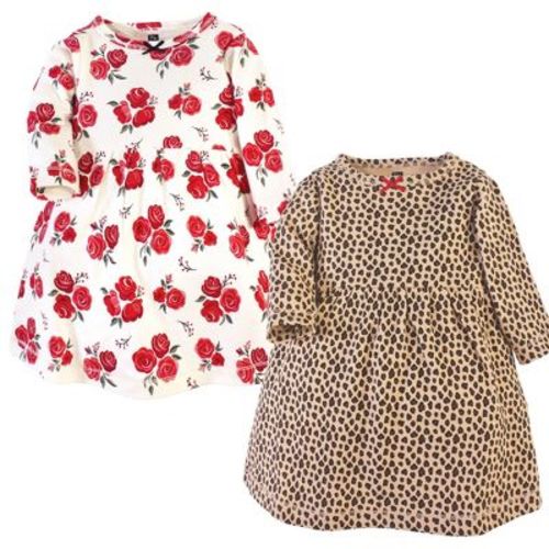Luvable Friends Hudson Baby Long-Sleeve Dresses 2pk