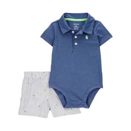Baby Boy Carter's 2-Piece Polo Bodysuit & Striped Short Set
