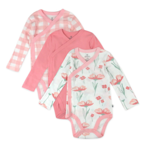3-Pack Organic Cotton Long Sleeve Side-Snap Bodysuits | Honest Baby Clothing