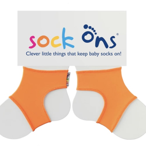 Sock Ons- Orange 6-12m
