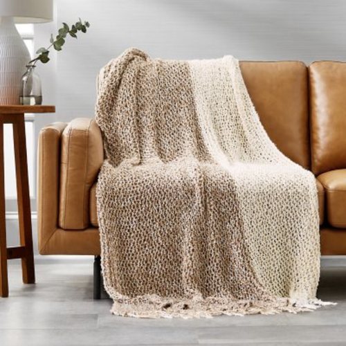 Member's Mark Acrylic Block Knit Throw, 60" x 70" - Sam's Club