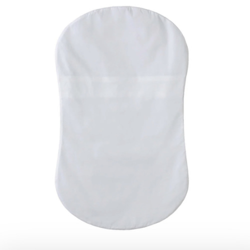 HALO - Bassinest Fitted Sheet | 100% Organic Cotton -White - white ,