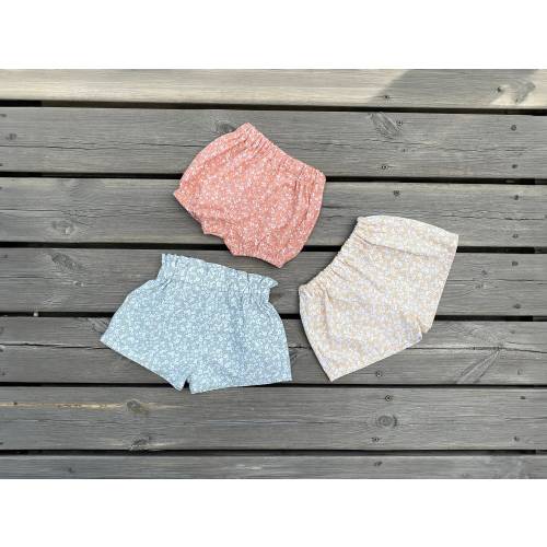 Sewing Pattern of baby Bloomers and baby shorts set of 3, Short for kids sewing patterns, Shorts for boy and girl from 1 month to 3 years.