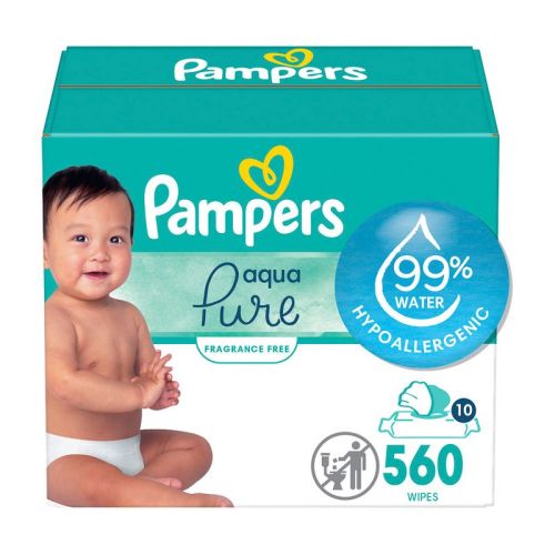 Pampers Aqua Pure Sensitive Baby Wipes (Select Count)