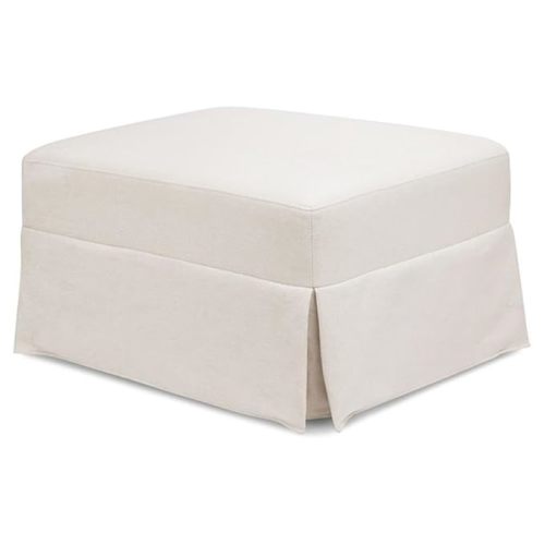 Namesake Gliding Ottoman in Performance Cream Eco-Weave, Water Repellent & Stain Resistant, Greenguard Gold & CertiPUR-US Certified