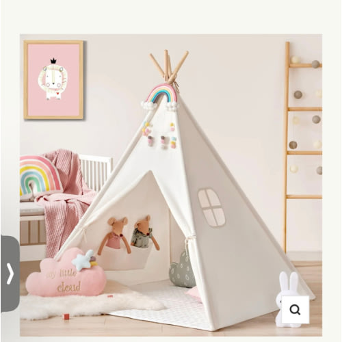 Tiny Land® Teepee Tent for Kids with Mat – Indoor Play Tent with Floor Mat