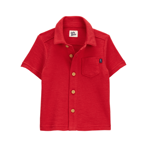 Baby Knit Button-Front Shirt-Red - OshKosh | Carter's