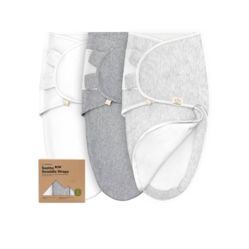 Baby Swaddle Sleep Sacks with Zipper - 3-Pack Swaddles for Newborns 0-3 Months, Infant, Baby Girls, Boys, Soft & Durable Newborn Sleep Sack, Easy Diaper Change Swaddling Blanket (Cloud)