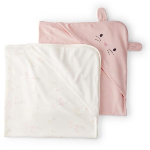 Carter's Baby Hooded Towel (2-pk Ivory/Pink)