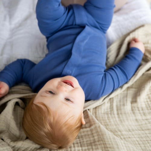 chambray organic cotton magnetic parent favorite footie – Magnetic Me