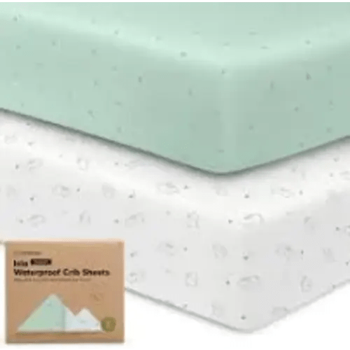 2-Pack Waterproof Baby Crib Sheets for Boys, Girls - 52x28 Viscose Derived from Bamboo Toddler Bed Sheet Neutral, Fitted Crib Mattress Protector Cover for Baby Bedding, Soft - Google Search