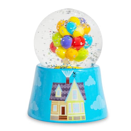 Disney Pixar UP House Light-Up Mini Snow Globe with Swirling Glitter for Adults | 3 Inches Tall