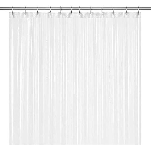 LiBa Bathroom Shower Curtain - Waterproof Plastic Shower Curtain Premium PEVA Non-Toxic with Rust Proof Grommets Frosted 10G Heavy Duty Bathroom Accessories 72x78