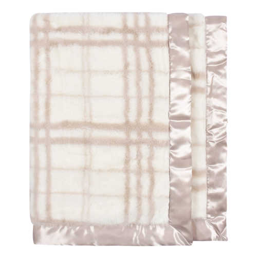 Gerber Tan Plaid Plush Blanket