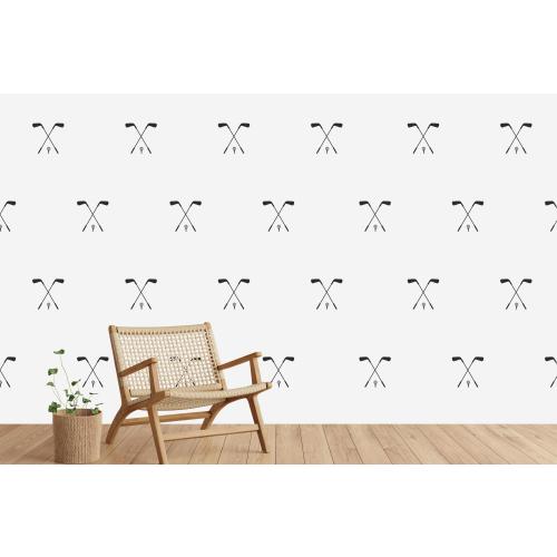Golf Pattern Repeatable Sports Decal, Pattern Designs, Wall Decal Custom Vinyl Art Stickers for Homes, Playroom, Kid rooms, Offices, Nursery