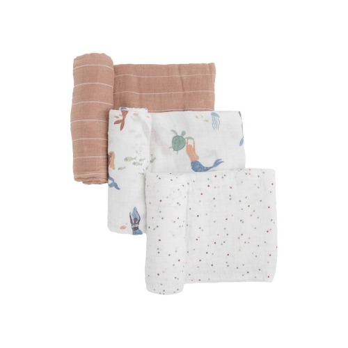 3-Pack Cotton Muslin Swaddle Blankets
