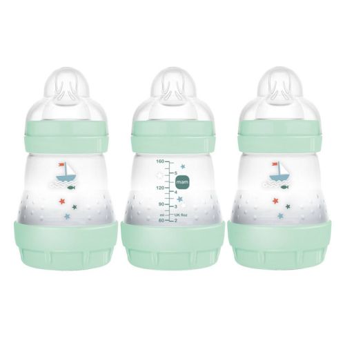 Mam Easy Start Anti-colic Baby Bottles 0m+ 5oz/3pk - Boy