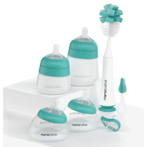 Nanobebe Early Essentials Feeding Set Teal / White