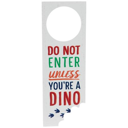 Do Not Enter Dinosaur Door Sign
