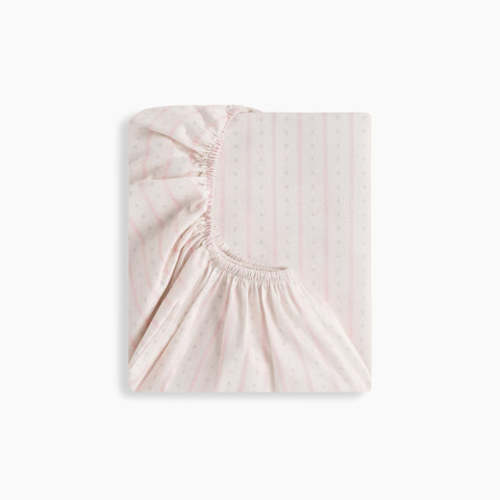 Petal Scallops Crib Sheet - Pink | Gooselings