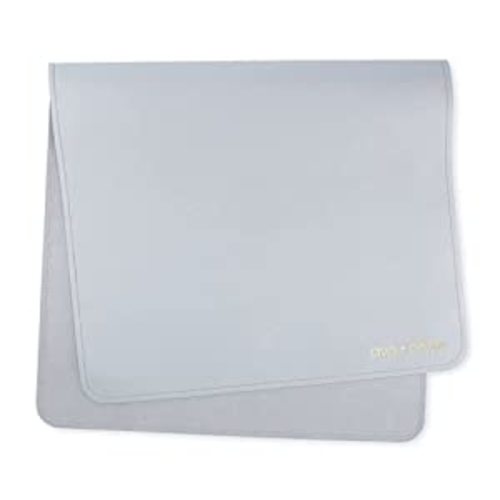 ava + oliver Vegan Leather Baby Changing Mat - Multipurpose Portable Wipeable Diaper Pad - Foldable for Travel (16 x 30 in) (Blue) : Baby