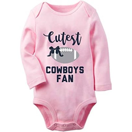 Poemsimai Cutest Cowboys Fan Baby Boy Girl Onesie Newborn Organic Bodysuit Romper