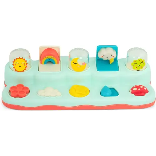 B. toys- Pop-Up Buddies- Cause and Effect Play – Learning Toys for Babies – Interactive Toy with Sun, Rainbow, Star – 18 Months +