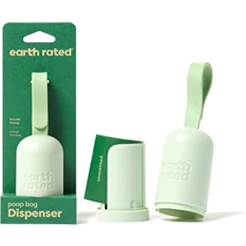 Earth Rated Dog Poop Bag Holder, Durable and Guaranteed Leakproof, Unscented, Dispenser with Starter Roll