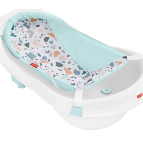 Fisher-Price Baby to Toddler Bath 4-in-1 Sling ‘n Seat Tub with Removable Infant Support, Pacific Pebble