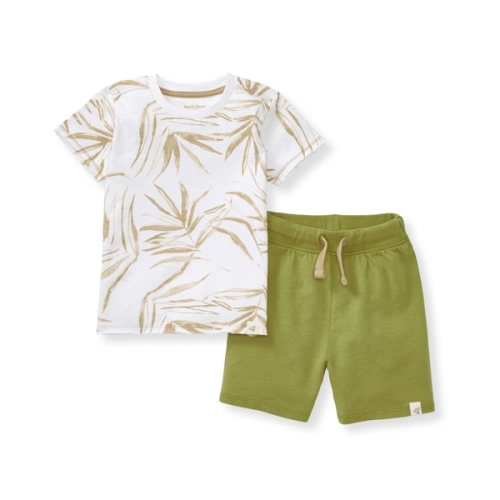 Shady Palms Organic Baby Boy Top & Shorts Set - 6-9 Months
