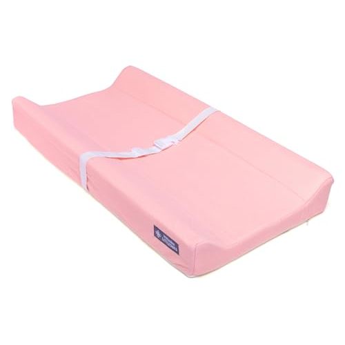 Baby Diaper Changing Pad Soft, Waterproof Changing Pad, Non-Slip Bottom, Safety Straps & Ergonomic Contoured Design - Wipeable Changing Pad Cover Standard Size (31.5"x16") Changing Tables & Dressers