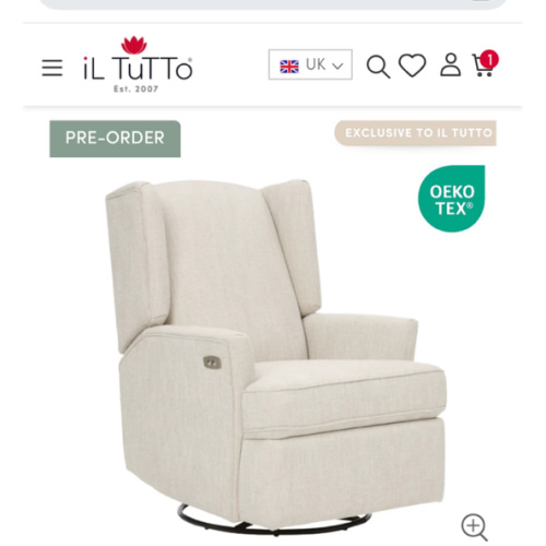 Chelsea Electric Recliner Glider Chair with USB