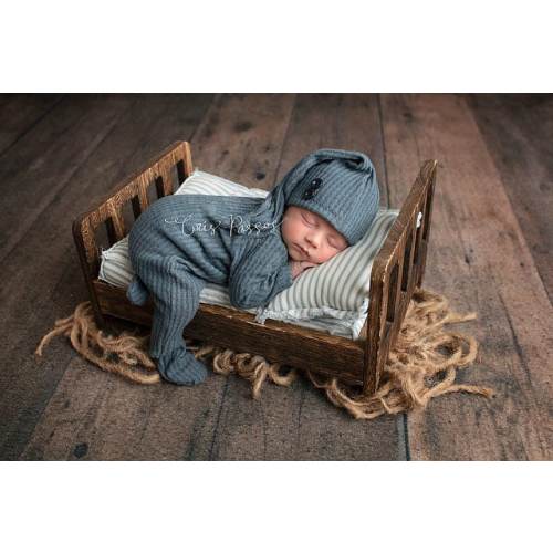Newborn Boy Romper- "Charlie" blue footed romper. Newborn boy photo outfit, Newborn photo prop, newborn pajamas, Christmas