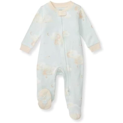 Burt's Bees Baby Baby Girls Pajamas, Zip Front Non-Slip Footed Sleeper Pjs, 100% Organic Cotton