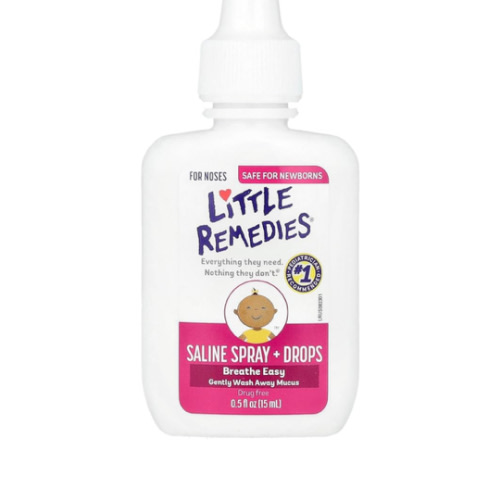 Little Remedies Saline Spray and Drops, Safe for Newborns, 0.5 fl oz