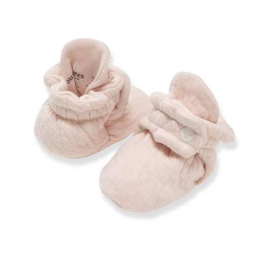 Organic Cotton Quilted Bee Baby Booties Ranunculus