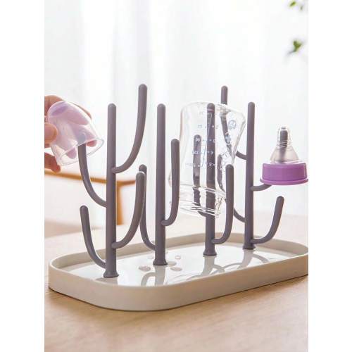 1pc Baby Bottle Drying Rack With Detachable Tray, Large Capacity Bottle Drying Rack For Fast Draining And Air Drying Of Baby Bottle Nipple Drying Rack, Detachable Bracket Design Drip Rack | SHEIN USA