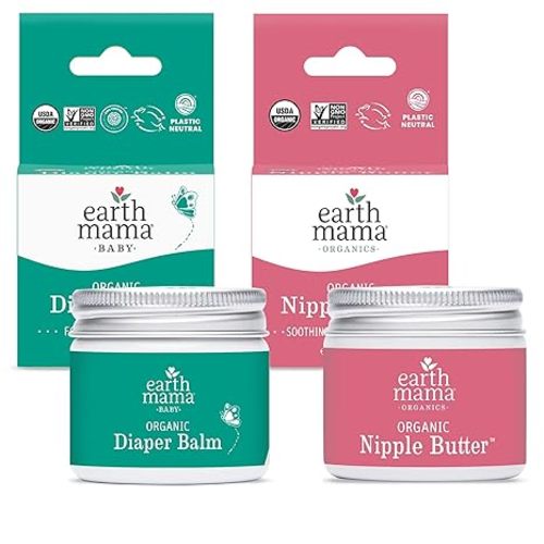 Earth Mama Organic Balm and Butter Gift Set Baby Cream Bundle