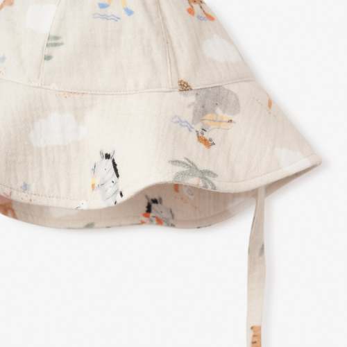 Seaside Safari Organic Muslin Sunhat – Elegant Baby