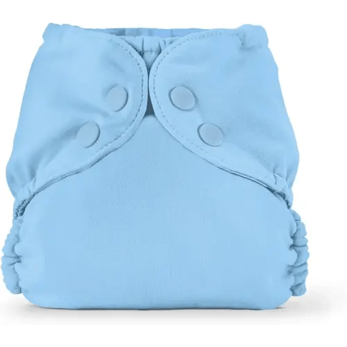Esembly Cloth Diaper Outer - Waterproof Cloth Cover and Reusable Swim Diaper, Breathable Layer Over Absorbent Inner for Blowout-Proof Diapering - Size 1 (7-17 lbs), Cornflower