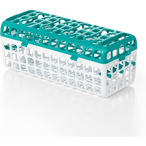 OXO Tot Dishwasher Basket for Bottle Parts & Accessories, Teal, 1 Count (Pack of 1)