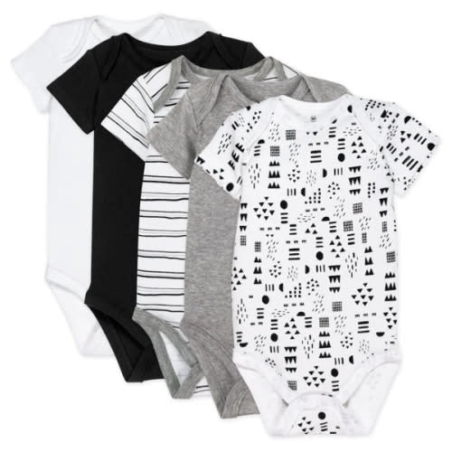5-Pack Organic Cotton Short Sleeve Bodysuits | Honest Baby Clothing