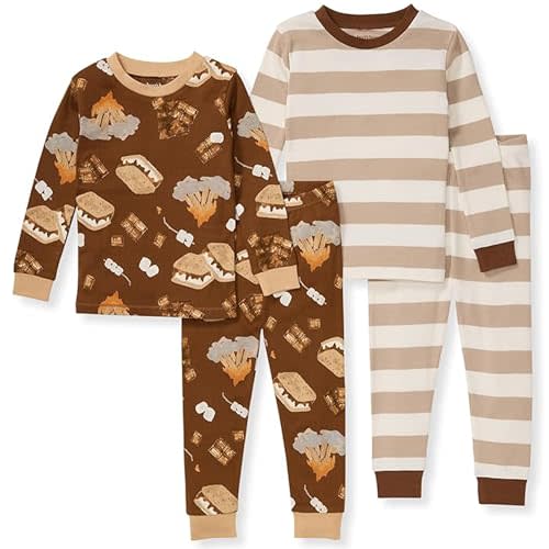 Burt's Bees Baby Boys' 2-Piece Long Sleeve Tee and Pants Organic Cotton Pajama Set