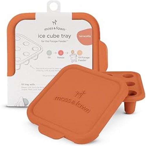 Ice Cube Tray, Forage Feeder Freezer Mold for Breast Milk, Formula, Bone Broth, Purees, and Baby Food - Terracotta