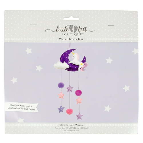 Little Feet Boutique Out of This World Unicorn Craft Kit Mobile, 6 Pieces